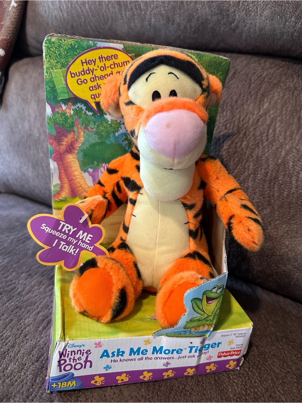 NIB Fisher Price Plush Vtg 2000 Winnie The Pooh Ask Me More Tigger